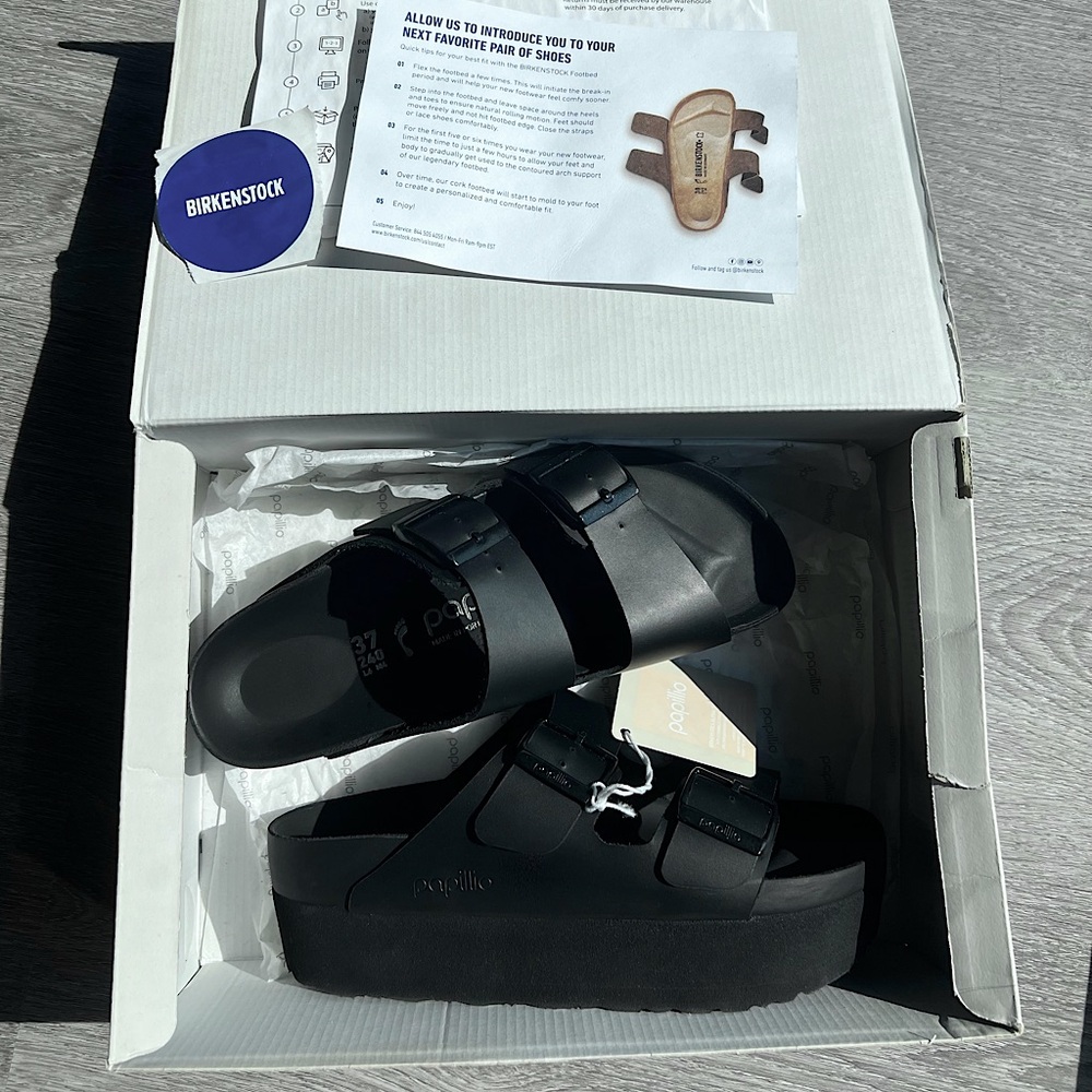 Platform Birkenstock - Arizona Flex Black (BRAND NEW!)